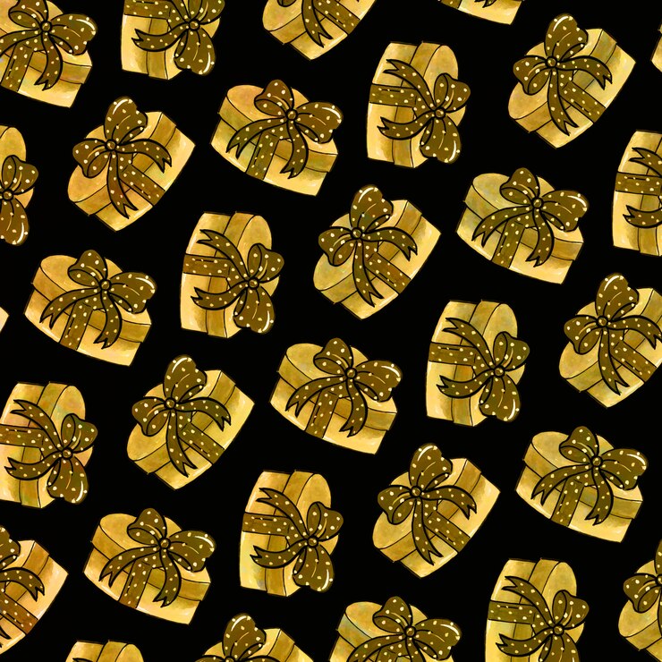 Vetor fundo de padrão de natal dourado