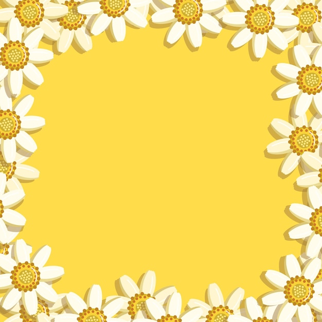 Fundo de padrão de quadro de ilustração de flores