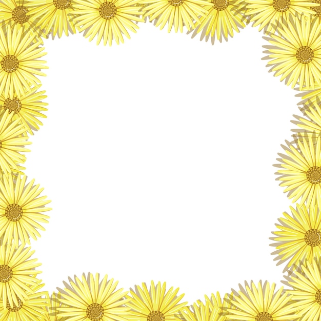 Fundo de padrão de quadro de ilustração de flores