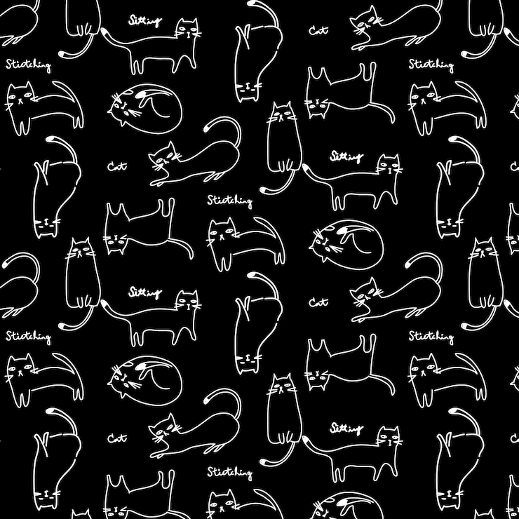 Vetor fundo de padrão desenhado à mão