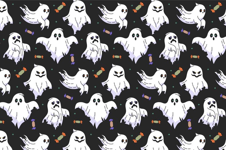 Fundo de padrão fantasma plano