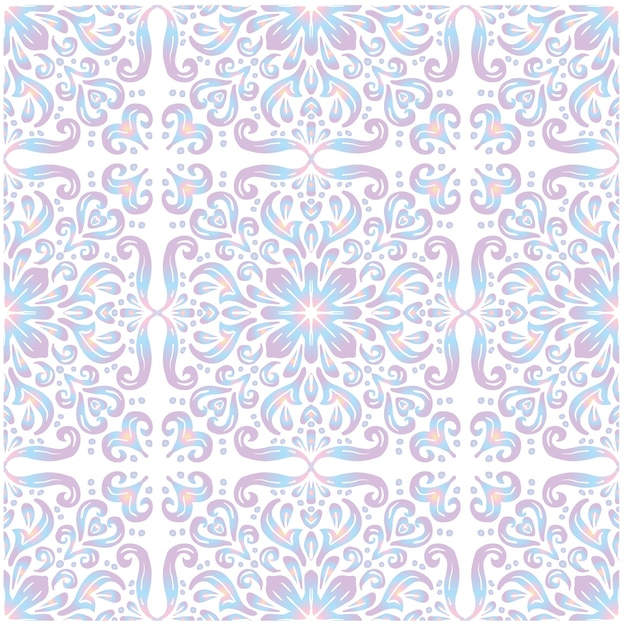 Fundo de padrão floral vintage desenhado à mão