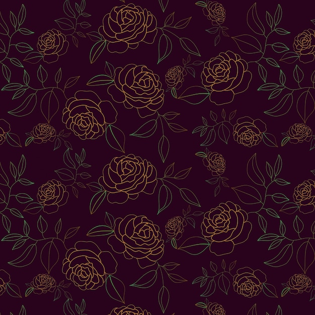 Vetor fundo de padrão floral