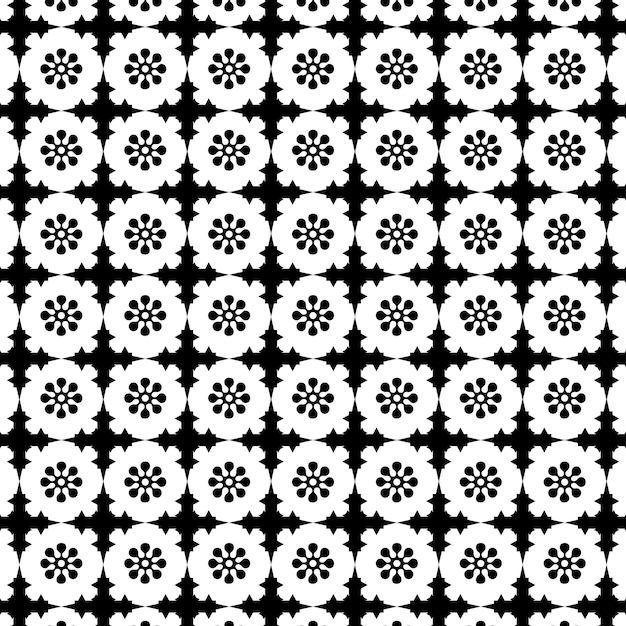 Fundo de padrão ornamental geométrico preto e branco