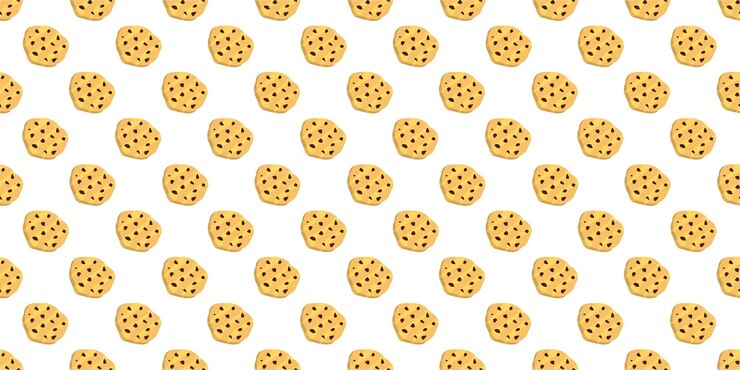 Vetor fundo de padrão sem costura de biscoito ilustração de desenho animado de biscoitos biscoitos ilustração