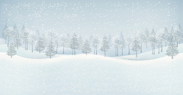 Fundo de paisagem de inverno de Natal.