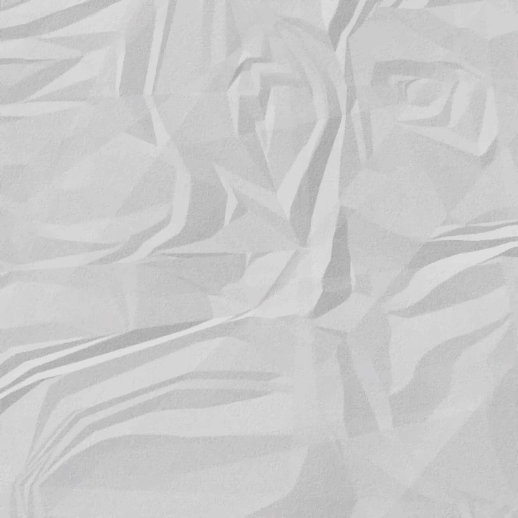 Vetor fundo de papel branco amassado