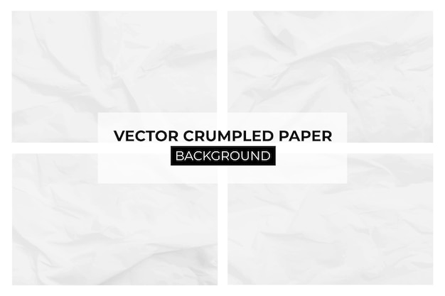 Fundo de papel em branco amassado branco Fundo de vetor realista