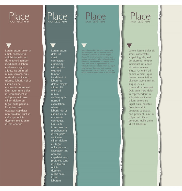 Vetor fundo de papel rasgado com espaço para texto
