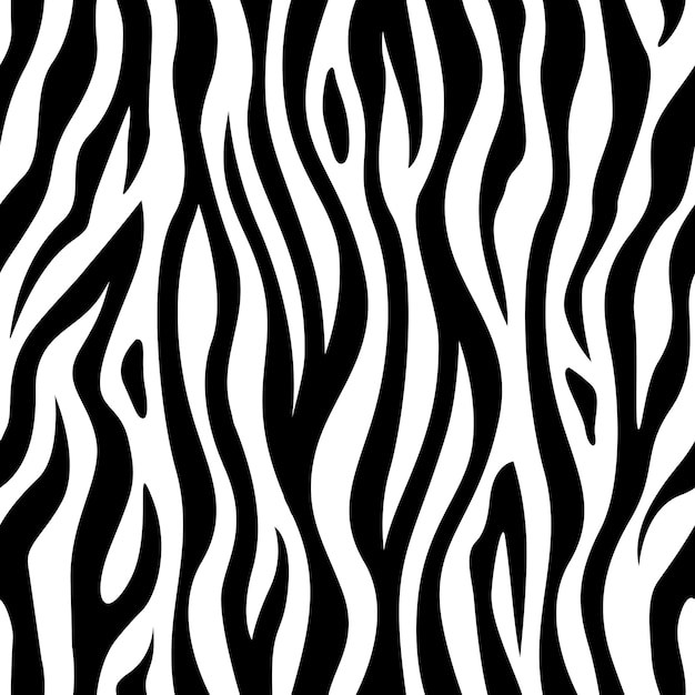 Vetor fundo de pele de zebra com padrão sem costura