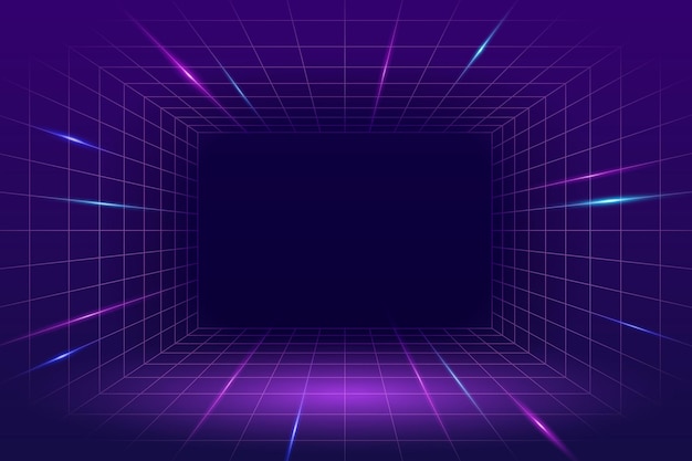 Fundo de perspectiva violeta 3D