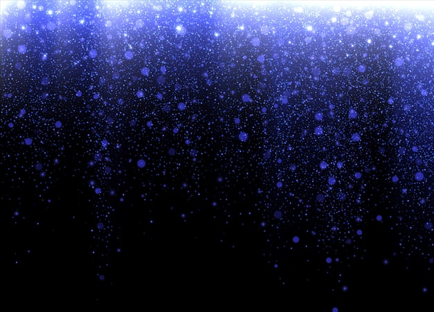 Fundo de poeira estelar de glitter azul.