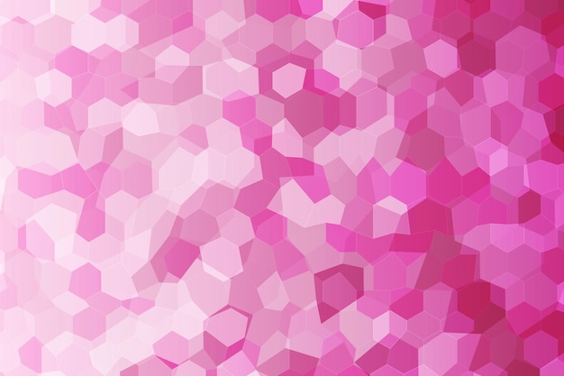 Fundo de polígono hexágono gradiente rosa abstrato