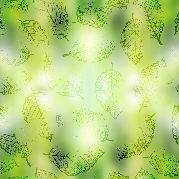 Fundo de primavera de padrão perfeito de folhas