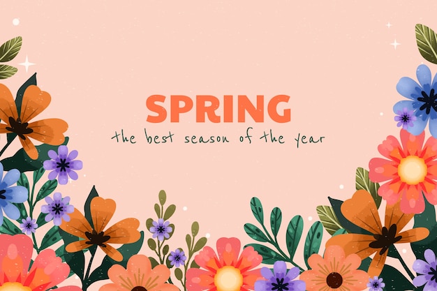 Fundo de primavera em aquarela