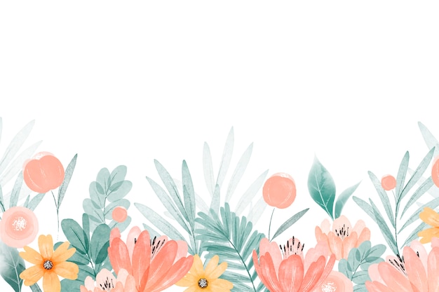 Vetor fundo de primavera em aquarela