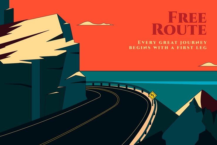 Fundo de projeto da estrada plana