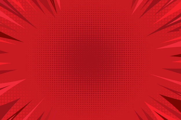 fundo de quadrinhos pop art vermelho fundo de estilo halftone estilo retro estilo quadrinhos vazio