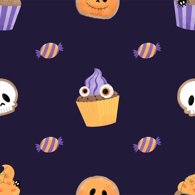 Fundo de quadro de doces de halloween