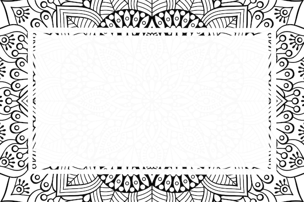 Fundo de quadro em branco com estilo étnico tribal