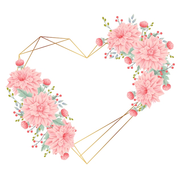 fundo de quadro floral com flor Dália