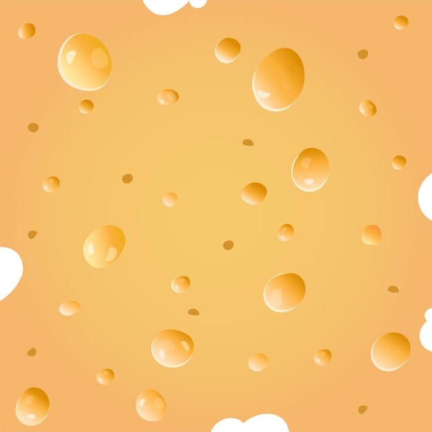 Fundo de queijo realista Textura de vetor sem emenda de queijo