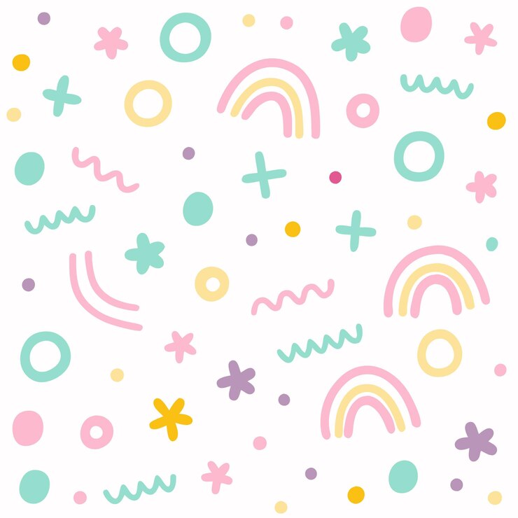 Vetor fundo de rabiscos coloridos design minimalista