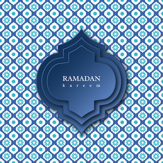 Fundo de ramadan kareem com padrão decorativo