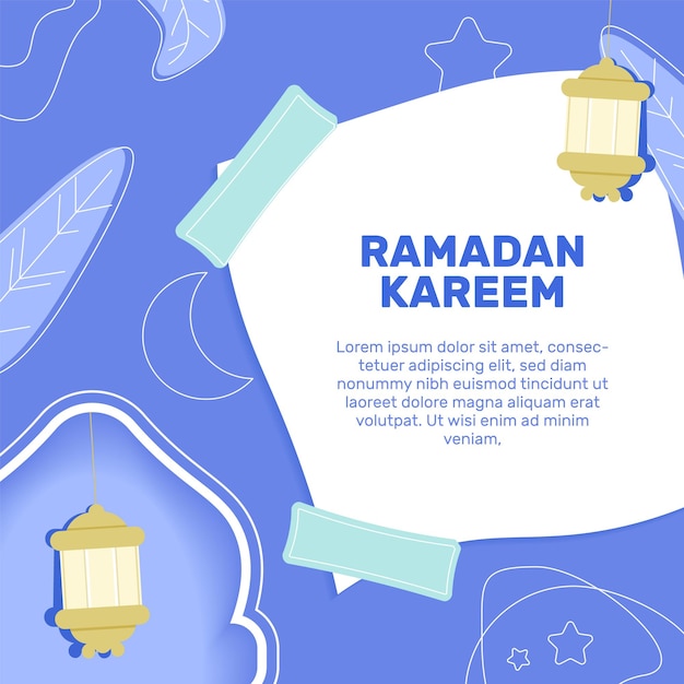 Fundo de ramadan kareem em estilo de jornal