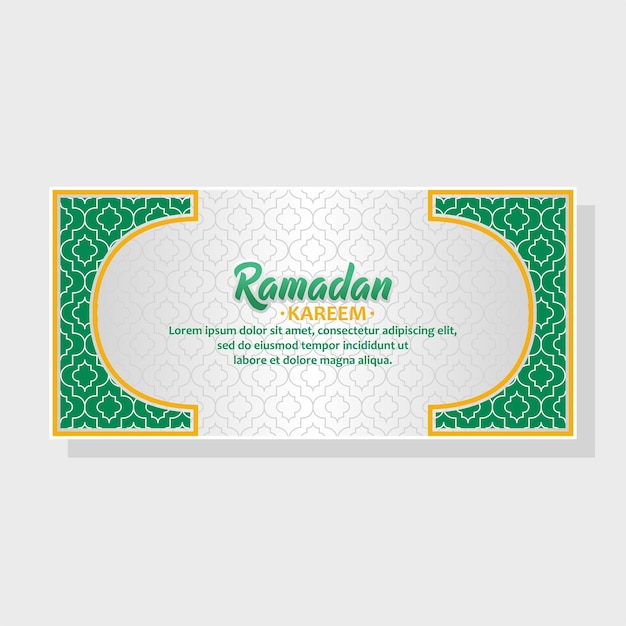 Fundo de ramadan verde e dourado