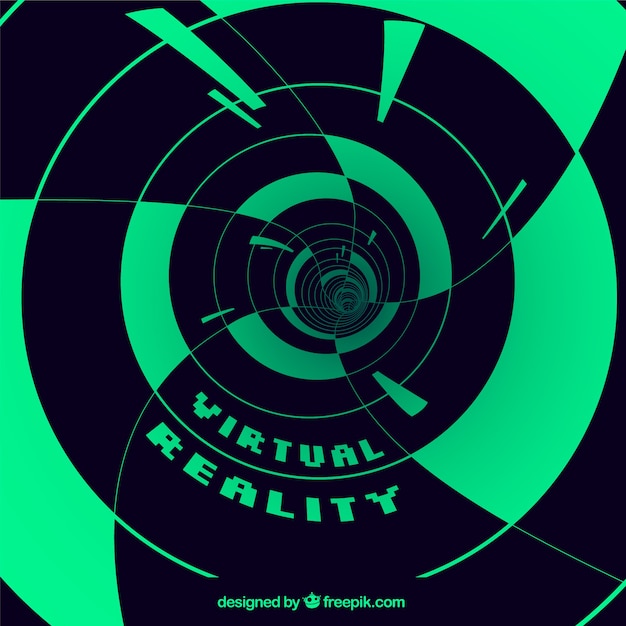 Fundo de realidade virtual com formas abstratas