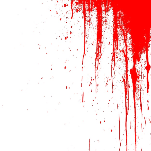 Vetor fundo de recolha isolado de salpicaduras de sangue vermelho e preto
