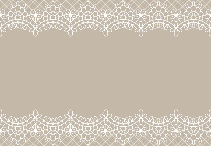Vetor fundo de renda. o laço floral de luxo faz fronteira com o elemento de design ornamentado com lugar para texto. textura de vetor de casamento, aniversário ou certificado. elemento decorativo romântico com detalhes em bege