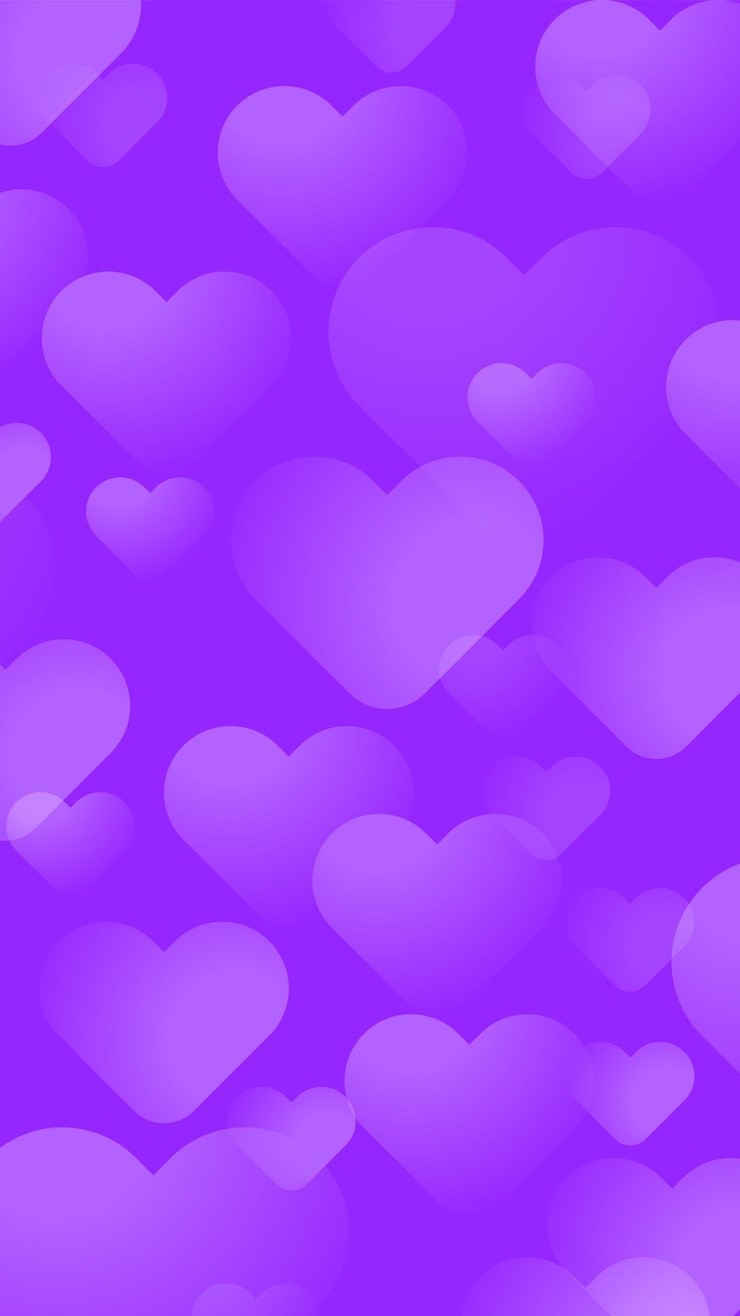 Vetor fundo de retrato vetorial de padrão de coração roxo abstrato