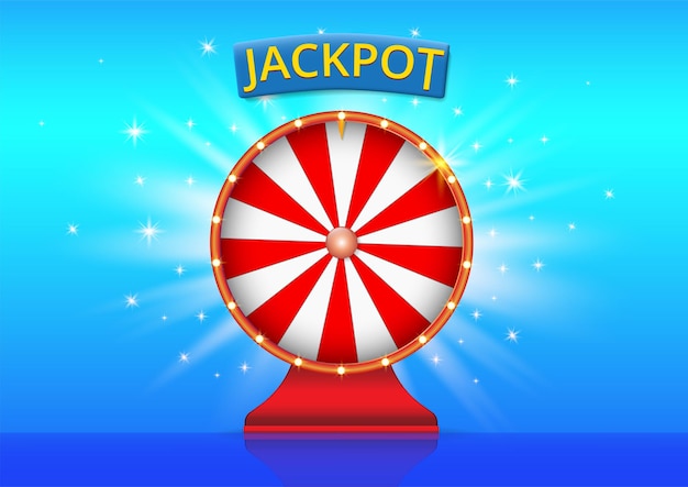 Fundo de roda de jackpot vermelho realista