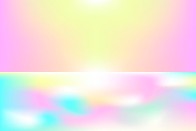 Fundo de sala de efeito de flare de luz de néon abstracto ilustração vetorial estúdio horizontal vazio 3d interior escena de gradiente vazio do chão de luz para o produto mockup do horizonte
