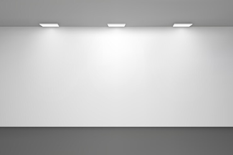 Vetor fundo de sala de estúdio vazio com holofotes
