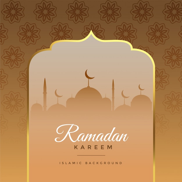 Fundo de saudação islâmica de ramadan kareem bonito