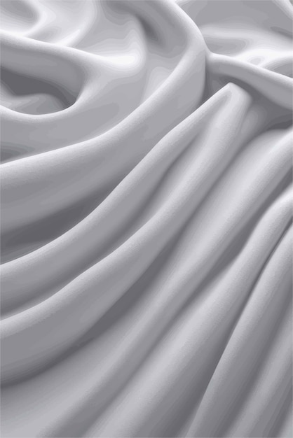 Vetor fundo de tecido de seda branco ilustração 3 d renderização em 3 d ilustração 3 d tecido de seda branco fundo