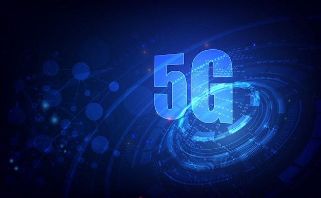 Vetor fundo de tecnologia 5g