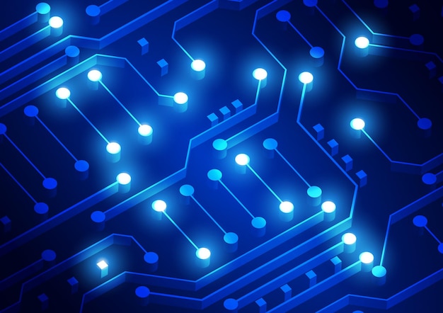 Fundo de tecnologia de circuito com sistema de conexão de dados digital de alta tecnologia