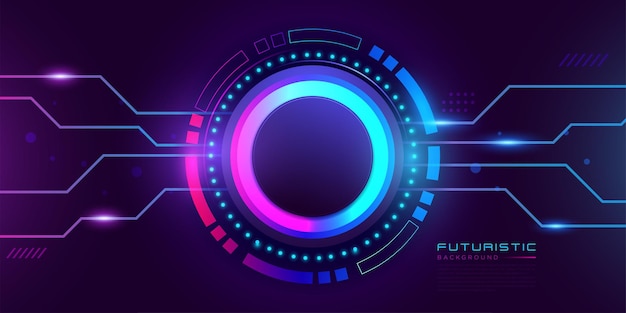 Fundo de tecnologia de interface hud futurista