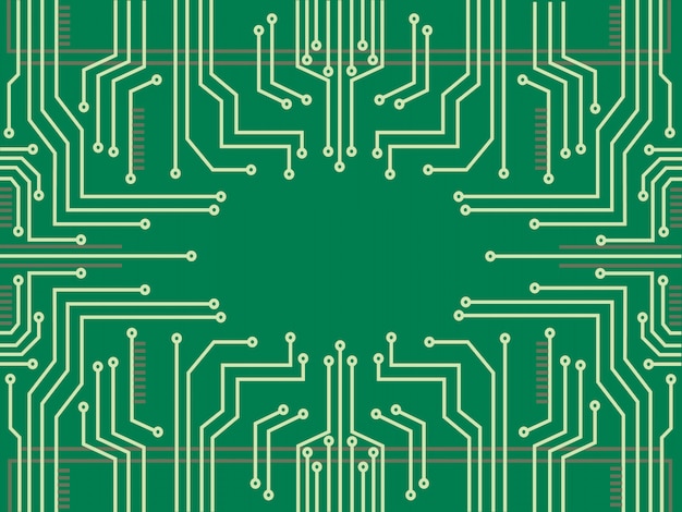 Fundo de tecnologia de linha de microchip