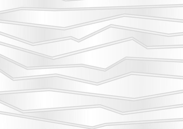 Vetor fundo de tecnologia de listras brancas cinza abstrato design vetorial de padrão geométrico cinza claro