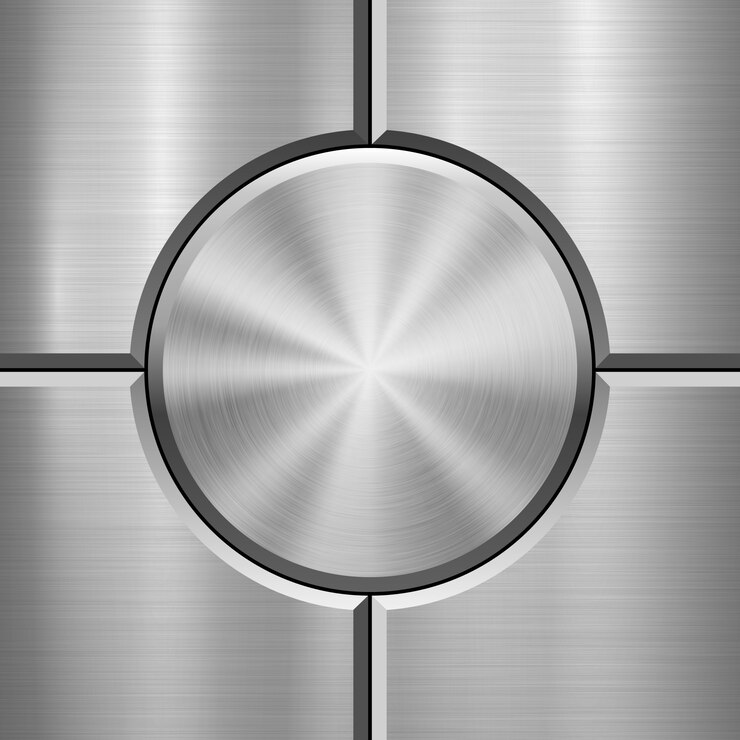 Vetor fundo de tecnologia de metal com textura escovada