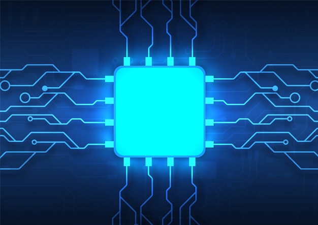 Fundo de tecnologia de placa de circuito com sistema de conexão de dados digitais de alta tecnologia