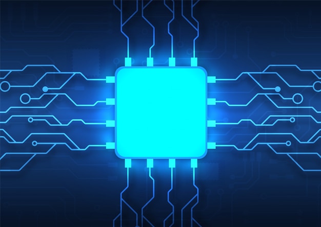 Fundo de tecnologia de placa de circuito com sistema de conexão de dados digitais de alta tecnologia