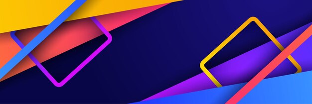Fundo de tecnologia de vetor de banner colorido abstrato para folheto de site de folheto de design Papel de parede colorido colorido geométrico para página de destino de apresentação de certificado de pôster