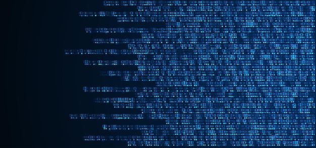 Fundo de tecnologia digital Pontos de dados digitais fundo de pixel de padrão azul