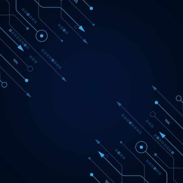 Fundo de tecnologia futurista de vetor Placa-mãe eletrônica Comunicação e engenharia